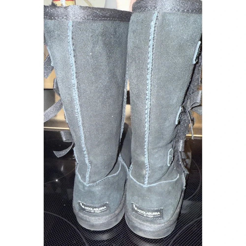 Koolaburra By Ugg‎ Size 4 Black Suede With Black Sherpa